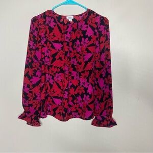 J Crew Long Sleeve Printed Blouse Size Small Style BD266